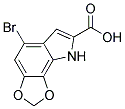 5-BROMO-8H-[1,3]DIOXOLO[4,5-G]INDOLE-7-CARBOXYLIC ACID Struktur