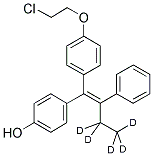 (3,3,4,4,4-D5)-(E/Z)-1-[4-(2-CHLOROETHOXY)PHENYL]-1-[4-HYDROXYPHENYL]-2-PHENYL-1-BUTENE Struktur