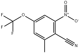 2-METHYL-6-NITRO-4-TRIFLUOROMETHOXYBENZONITRILE Struktur