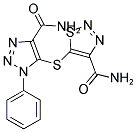 5-{[4-(AMINOCARBONYL)-1-PHENYL-1H-1,2,3-TRIAZOL-5-YL]THIO}-1,2,3-THIADIAZOLE-4-CARBOXAMIDE Struktur