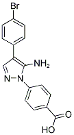 4-[5-AMINO-4-(4-BROMO-PHENYL)-PYRAZOL-1-YL]-BENZOIC ACID Struktur