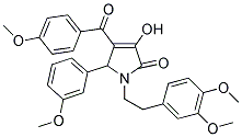 1-(3,4-DIMETHOXYPHENETHYL)-3-HYDROXY-4-(4-METHOXYBENZOYL)-5-(3-METHOXYPHENYL)-1H-PYRROL-2(5H)-ONE Struktur