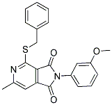 4-(BENZYLTHIO)-2-(3-METHOXYPHENYL)-6-METHYL-1H-PYRROLO[3,4-C]PYRIDINE-1,3(2H)-DIONE Struktur