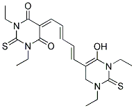 5-[(2E,4E)-5-(1,3-DIETHYL-6-HYDROXY-2-THIOXO-1,2,3,4-TETRAHYDRO-5-PYRIMIDINYL)-2,4-PENTADIENYLIDENE]-1,3-DIETHYL-2-THIOXODIHYDRO-4,6(1H,5H)-PYRIMIDINEDIONE Struktur