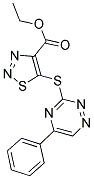 ETHYL 5-[(5-PHENYL-1,2,4-TRIAZIN-3-YL)THIO]-1,2,3-THIADIAZOLE-4-CARBOXYLATE Struktur