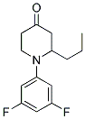 1-N-(3',5'-DIFLUOROPHENYL)-2-PROPYL-PIPERIDIN-4-ONE Struktur