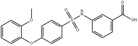 3-[4-(2-METHOXYPHENOXY)PHENYLSULFONAMIDO]BENZOIC ACID Struktur