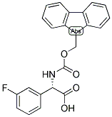 (S)-[(9H-FLUOREN-9-YLMETHOXYCARBONYLAMINO)]-(3-FLUORO-PHENYL)-ACETIC ACID Struktur