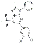 5-(3,4-DICHLOROPHENYL)-2-METHYL-3-PHENYL-7-(TRIFLUOROMETHYL)PYRAZOLO[1,5-A]PYRIMIDINE Struktur