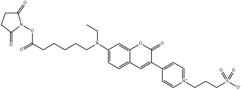 FLUORESCENT RED MEGA 485 NHS-ESTER Struktur