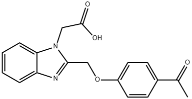 (2-[(4-ACETYLPHENOXY)METHYL]-1H-BENZIMIDAZOL-1-YL)ACETIC ACID Struktur