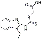 (1-ETHYL-1H-BENZOIMIDAZOL-2-YLTHIOCARBAMOYLSULFANYL)-ACETIC ACID Struktur