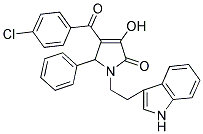 1-(2-(1H-INDOL-3-YL)ETHYL)-4-(4-CHLOROBENZOYL)-3-HYDROXY-5-PHENYL-1H-PYRROL-2(5H)-ONE Struktur