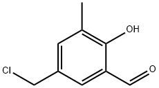 5-CHLOROMETHYL-2-HYDROXY-3-METHYL-BENZALDEHYDE Struktur