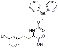 (R)-4-(3-BROMO-PHENYL)-2-(9H-FLUOREN-9-YLMETHOXYCARBONYLAMINO)-BUTYRIC ACID Struktur