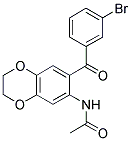 N-[7-(3-BROMO-BENZOYL)-2,3-DIHYDRO-BENZO[1,4]DIOXIN-6-YL]-ACETAMIDE Struktur