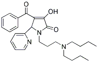 4-BENZOYL-1-[3-(DIBUTYLAMINO)PROPYL]-3-HYDROXY-5-(2-PYRIDINYL)-1,5-DIHYDRO-2H-PYRROL-2-ONE Struktur