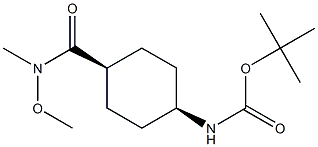 TERT-BUTYL CIS-4-[N-METHOXY-N-(METHYLCARBAMOYL)CYCLOHEXYL]CARBAMATE Struktur