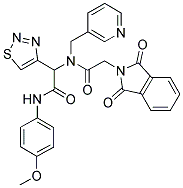 2-(1,3-DIOXOISOINDOLIN-2-YL)-N-(2-(4-METHOXYPHENYLAMINO)-2-OXO-1-(1,2,3-THIADIAZOL-4-YL)ETHYL)-N-(PYRIDIN-3-YLMETHYL)ACETAMIDE Struktur