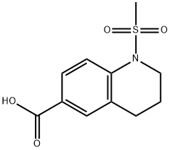 1-(METHYLSULFONYL)-1,2,3,4-TETRAHYDROQUINOLINE-6-CARBOXYLIC ACID Struktur