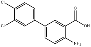 4-AMINO-3',4'-DICHLORO-1,1'-BIPHENYL-3-CARBOXYLIC ACID Struktur