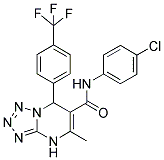 N-(4-CHLOROPHENYL)-5-METHYL-7-[4-(TRIFLUOROMETHYL)PHENYL]-4,7-DIHYDROTETRAZOLO[1,5-A]PYRIMIDINE-6-CARBOXAMIDE Struktur