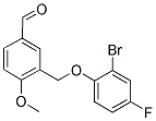 3-[(2-BROMO-4-FLUOROPHENOXY)METHYL]-4-METHOXYBENZALDEHYDE Struktur