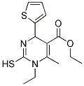 ETHYL 1-ETHYL-2-MERCAPTO-6-METHYL-4-THIEN-2-YL-1,4-DIHYDROPYRIMIDINE-5-CARBOXYLATE Struktur