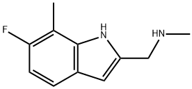 [(6-FLUORO-7-METHYL-1H-INDOL-2-L)METHYL]-METHYLAMINE Struktur