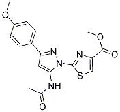 METHYL 2-[5-(ACETYLAMINO)-3-(4-METHOXYPHENYL)-1H-PYRAZOL-1-YL]-1,3-THIAZOLE-4-CARBOXYLATE Struktur