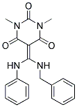 5-[ANILINO(BENZYLAMINO)METHYLENE]-1,3-DIMETHYLPYRIMIDINE-2,4,6(1H,3H,5H)-TRIONE Struktur