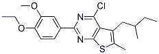 4-CHLORO-2-(4-ETHOXY-3-METHOXY-PHENYL)-6-METHYL-5-(2-METHYL-BUTYL)-THIENO[2,3-D]PYRIMIDINE Struktur