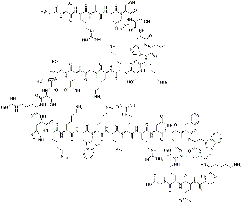 GLY-SER-ARG-ALA-HIS-SER-SER-HIS-LEU-LYS-SER-LYS-LYS-GLY-GLN-SER-THR-SER-ARG-HIS-LYS-LYS-TRP-LYS-MET-ARG-ARG-ASN-GLN-PHE-TRP-VAL-LYS-VAL-GLN-ARG-GLY Struktur