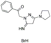 2-(2-IMINO-5-PYRROLIDIN-1-YL-1,3,4-THIADIAZOL-3(2H)-YL)-1-PHENYLETHANONE HYDROBROMIDE Struktur