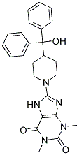 8-(4-(HYDROXYDIPHENYLMETHYL)PIPERIDIN-1-YL)-1,3-DIMETHYL-1H-PURINE-2,6(3H,7H)-DIONE Struktur