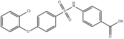 4-(([4-(2-CHLOROPHENOXY)PHENYL]SULFONYL)AMINO)BENZOIC ACID Struktur