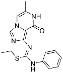 ETHYL N'-(6-METHYL-8-OXO-7,8-DIHYDROIMIDAZO[1,5-A]PYRAZIN-1-YL)-N-PHENYLIMIDOTHIOCARBAMATE Struktur