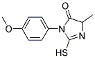 2-MERCAPTO-3-(4-METHOXYPHENYL)-5-METHYL-3,5-DIHYDRO-4H-IMIDAZOL-4-ONE Struktur