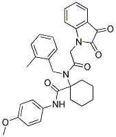 1-(2-(2,3-DIOXOINDOLIN-1-YL)-N-(2-METHYLBENZYL)ACETAMIDO)-N-(4-METHOXYPHENYL)CYCLOHEXANECARBOXAMIDE Struktur