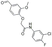 N-(3-CHLORO-4-FLUOROPHENYL)-2-(4-FORMYL-2-METHOXYPHENOXY)ACETAMIDE Struktur