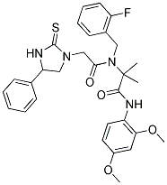 N-(2,4-DIMETHOXYPHENYL)-2-(N-(2-FLUOROBENZYL)-2-(4-PHENYL-2-THIOXOIMIDAZOLIDIN-1-YL)ACETAMIDO)-2-METHYLPROPANAMIDE Struktur