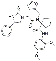 N-(2,4-DIMETHOXYPHENYL)-1-(N-(FURAN-2-YLMETHYL)-2-(4-PHENYL-2-THIOXOIMIDAZOLIDIN-1-YL)ACETAMIDO)CYCLOPENTANECARBOXAMIDE Struktur