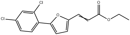 3-[5-(2,4-DICHLORO-PHENYL)-FURAN-2-YL]-ACRYLIC ACID ETHYL ESTER Struktur