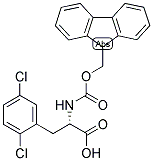 (S)-3-(2,5-DICHLORO-PHENYL)-2-(9H-FLUOREN-9-YLMETHOXYCARBONYLAMINO)-PROPIONIC ACID Struktur