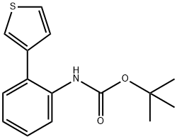 (2-THIOPHEN-3-YL-PHENYL)-CARBAMIC ACID TERT-BUTYL ESTER Struktur