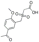 [(5-ACETYL-2-METHOXYBENZYL)SULFONYL]ACETIC ACID Struktur