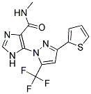 N-METHYL-5-[3-THIEN-2-YL-5-(TRIFLUOROMETHYL)-1H-PYRAZOL-1-YL]-1H-IMIDAZOLE-4-CARBOXAMIDE Struktur