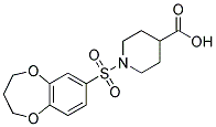 1-(3,4-DIHYDRO-2H-1,5-BENZODIOXEPIN-7-YLSULFONYL)PIPERIDINE-4-CARBOXYLIC ACID Struktur