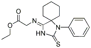 ETHYL {[(4Z)-1-PHENYL-2-THIOXO-1,3-DIAZASPIRO[4.5]DEC-4-YLIDENE]AMINO}ACETATE Struktur