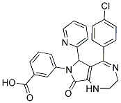 3-[5-(4-CHLOROPHENYL)-8-OXO-6-(2-PYRIDINYL)-2,3,6,8-TETRAHYDROPYRROLO[3,4-E][1,4]DIAZEPIN-7(1H)-YL]BENZOIC ACID Struktur